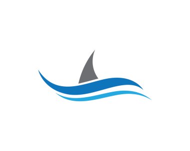 Su dalgası logo şablonu