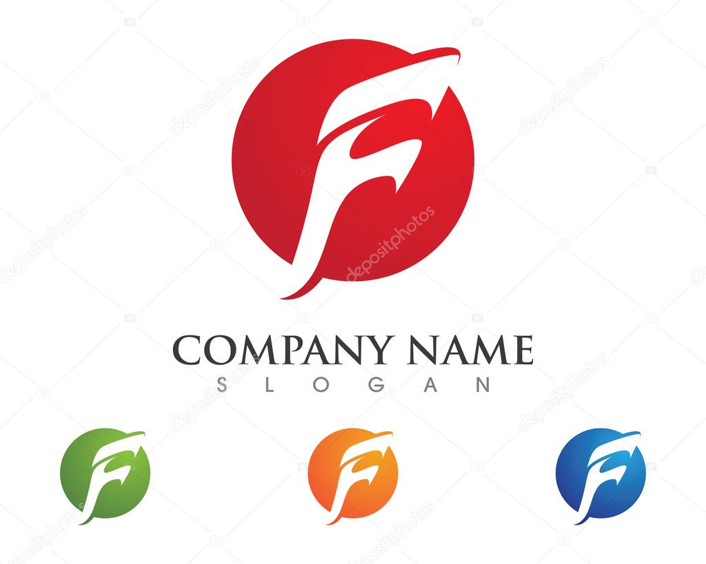 F Letter Logo template vector icon