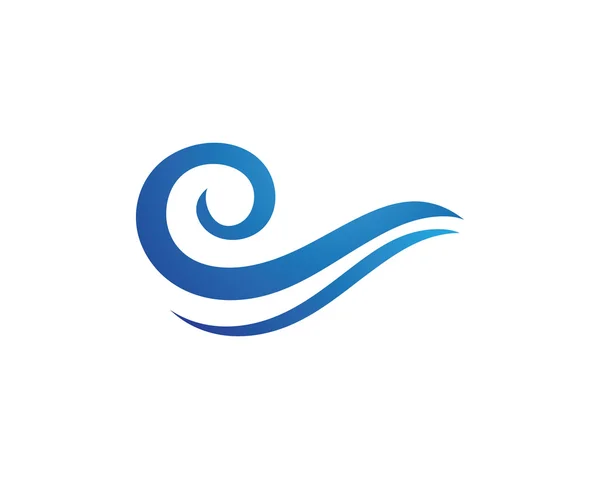 Welle Wassertropfen Logo-Vorlage — Stockvektor