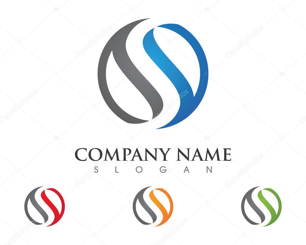 S letter logo, volume icon design template element