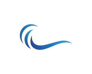 Su dalgası logo şablonu