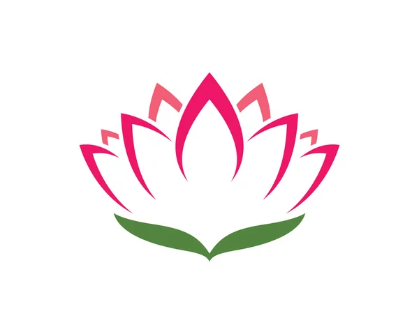 Stylized lotus flower icon vector — Stock Vector