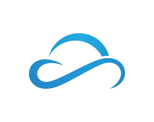 Tecnología de nube Logo Plantilla — Vector de stock