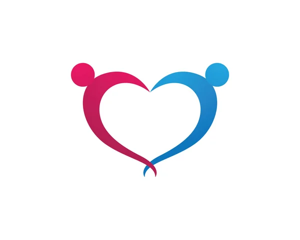 Αγάπη κοινοτικός λογότυπος φροντίδα — Διανυσματικό Αρχείο