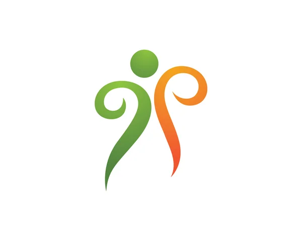 Sağlıklı Logo şablonu — Stok Vektör