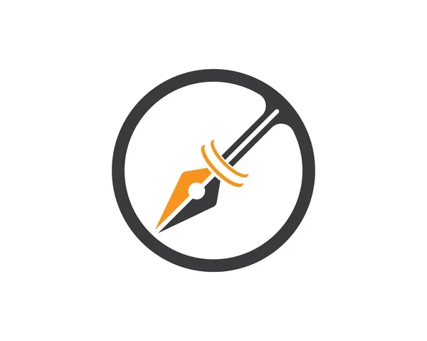 Stift und Logo schreiben — Stockvektor
