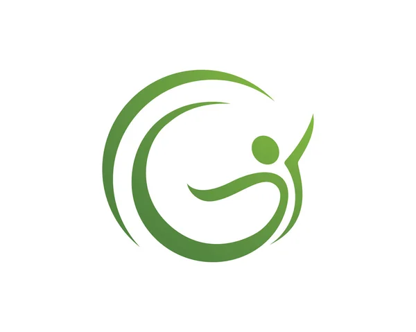 Templat Logo Sehat - Stok Vektor