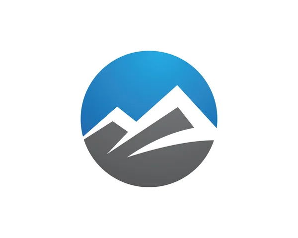 Modèle de logo des montagnes — Image vectorielle