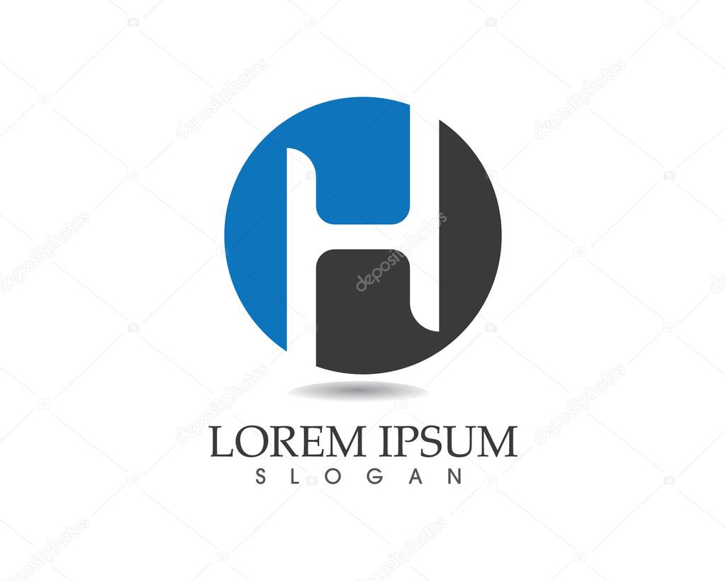 H letter logo template