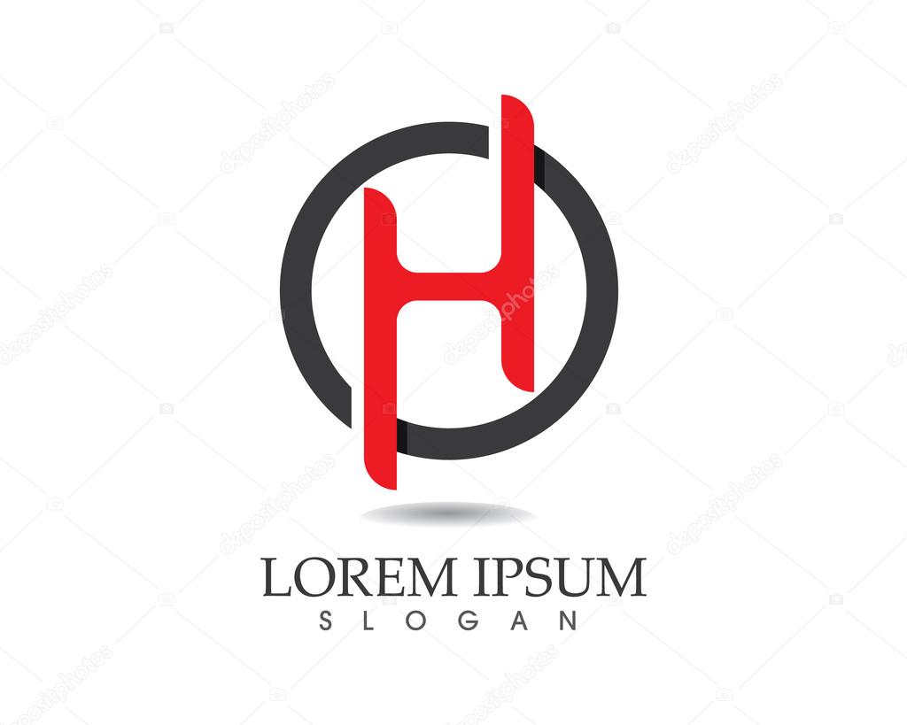 H letter logo template