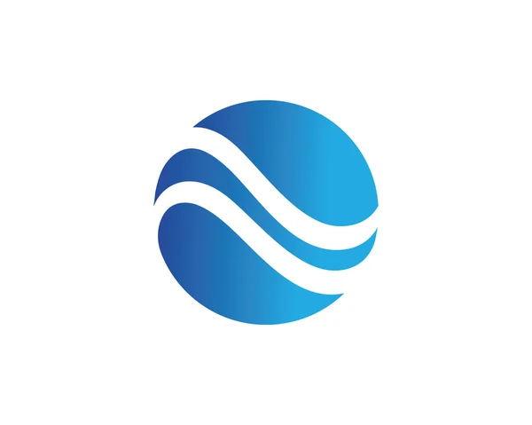 Acqua onda logo Template — Vettoriale Stock