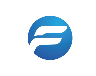 F harfi logo şablonu