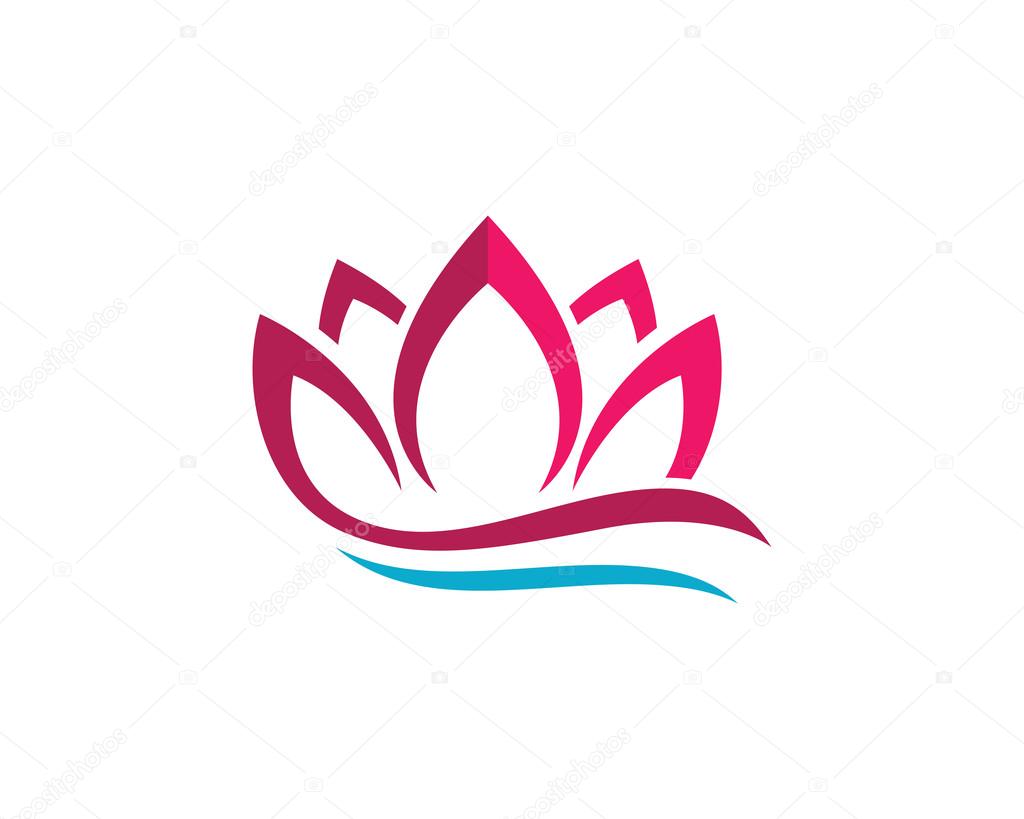 Beauty Vector lotus flowers design logo Template