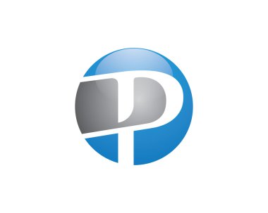 P harfi logo şablonu