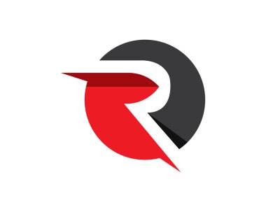 R harfi logo şablonu