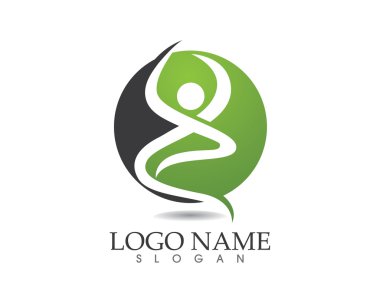 Sağlık yoga insanların logo