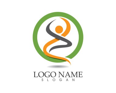 Sağlık yoga insanların logo