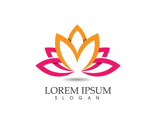 Логотип квіткового спа-салону Lotus — стоковий вектор