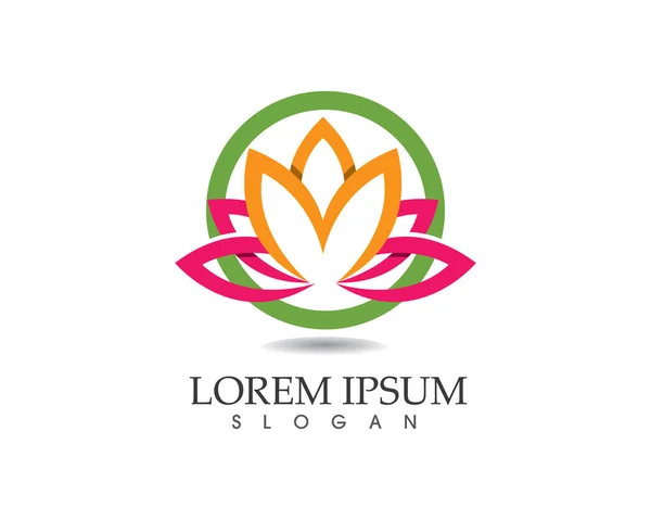 Lotus floare logo spa — Vector de stoc