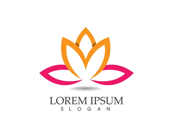 Lotus çiçek logosu spa — Stok Vektör