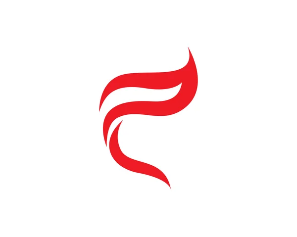 火 f ロゴとシンボル — ストックベクタ