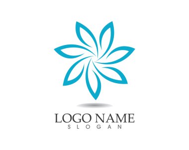Sağlık çiçek logosu yoga