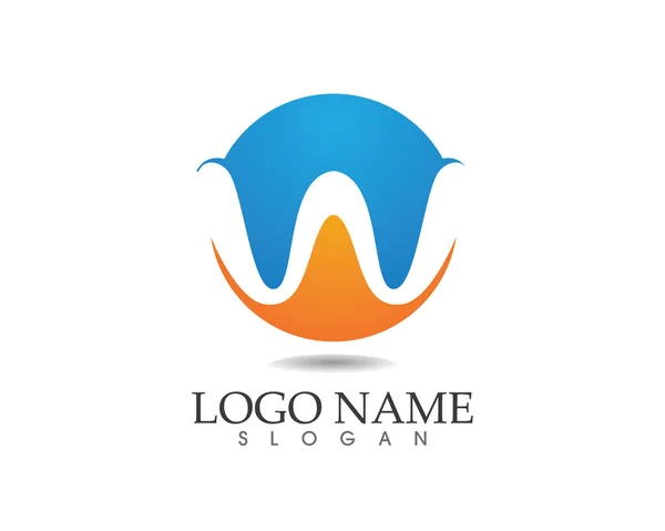W brief logo en symbool — Stockvector