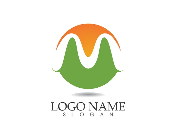 M brief logo en symbool — Stockvector