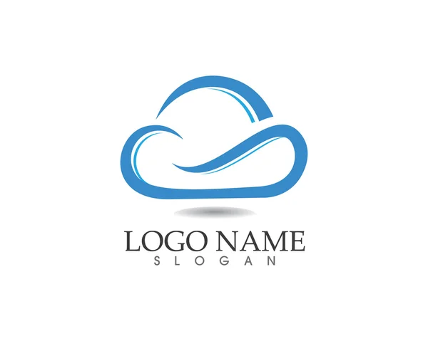 Logo Internet i udostępniania w chmurze — Wektor stockowy