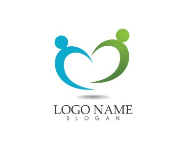 Toplum bakım Logo şablonu vektör