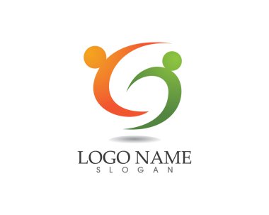 Toplum bakım Logo şablonu vektör