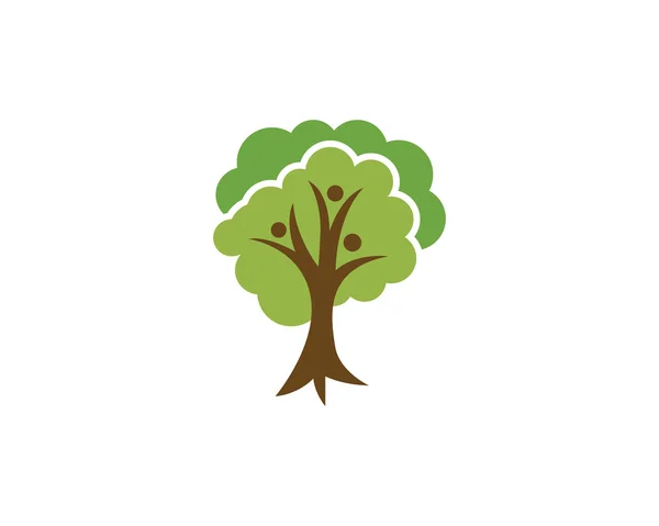 Plantilla de logotipo de árbol familiar — Vector de stock