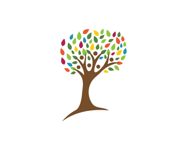 Modello logo albero genealogico — Vettoriale Stock