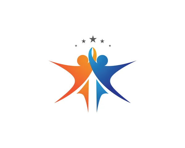 Toplum bakım Logo şablonu vektör — Stok Vektör