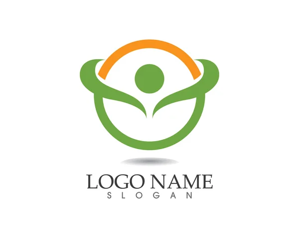 Eco zielonych ludzi logo — Wektor stockowy