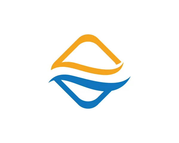 Modelo de logotipo de água de onda —  Vetores de Stock