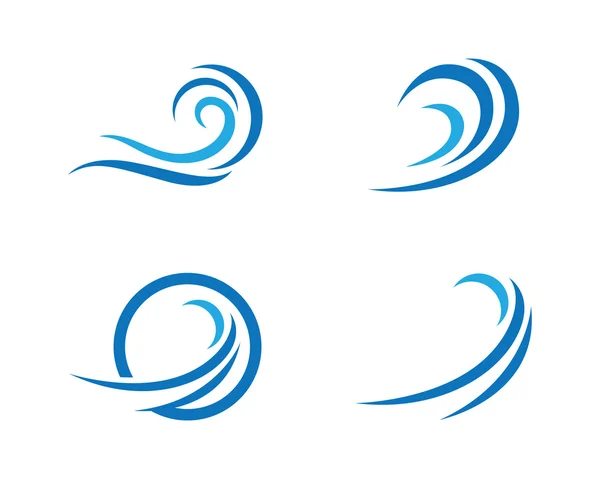 Water wave Logo Template — Stock Vector