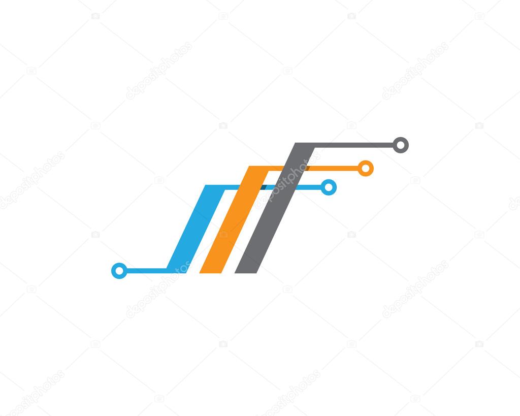 Cable, wires, wiring logo template vector icon