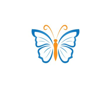 Güzellik kelebek logo ve şablon
