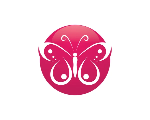 Beauty butterfly logo and template — Stock Vector