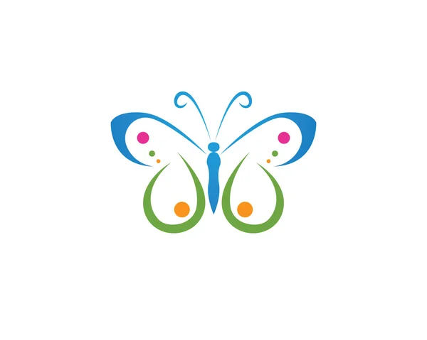 Logo et modèle papillon beauté — Image vectorielle
