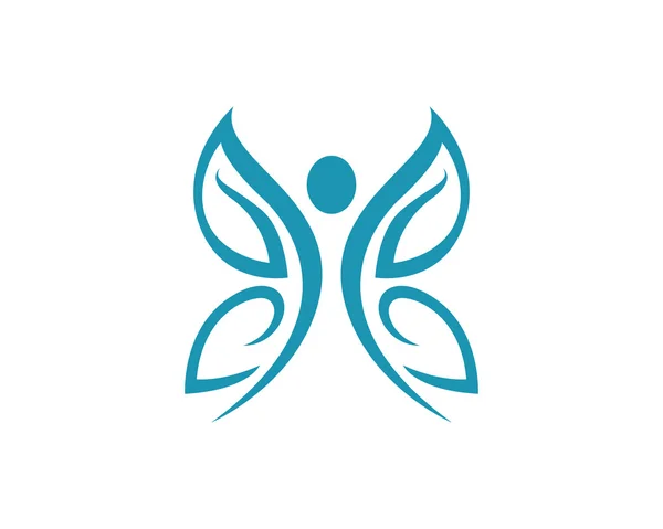 Butterfly logotyp mall — Stock vektor