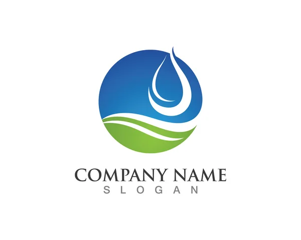 Water Logo Template — Stock Vector