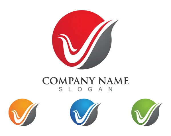 V Letter Logo Template — Stock Vector