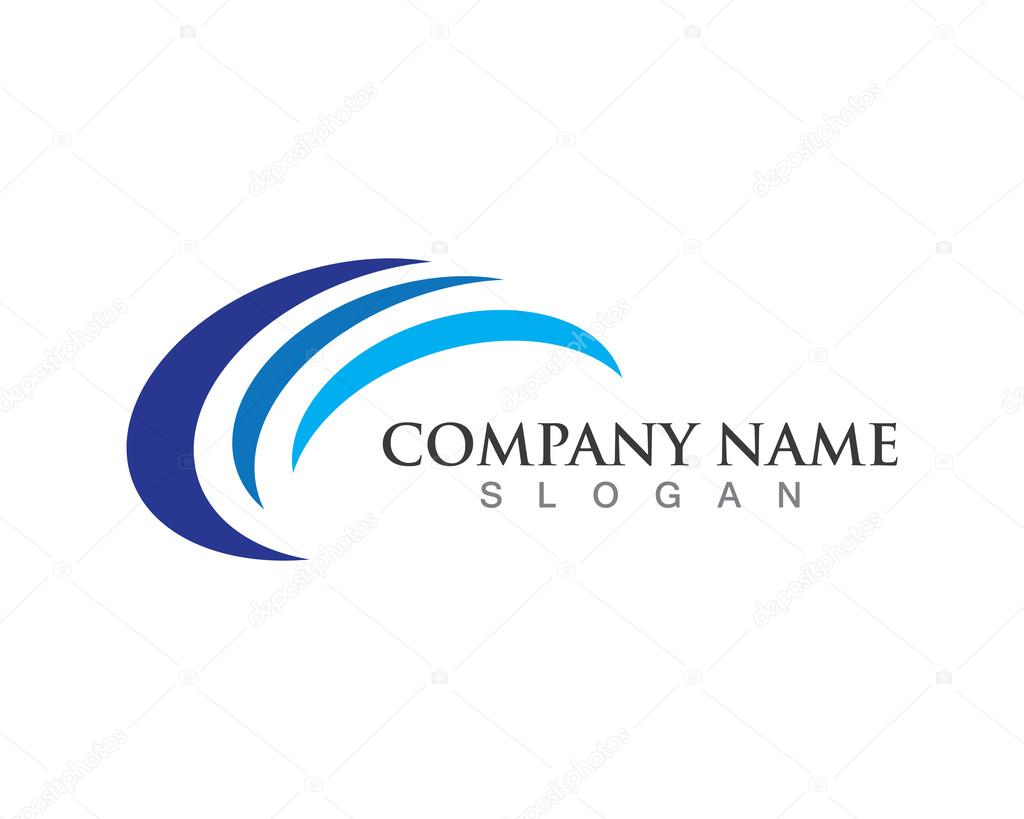 Water Wave symbol and icon Logo Template vector
