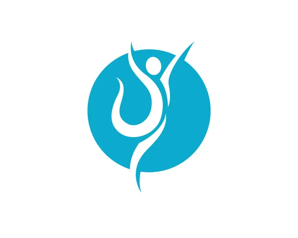 Sağlık hayatı logo şablonu — Stok Vektör