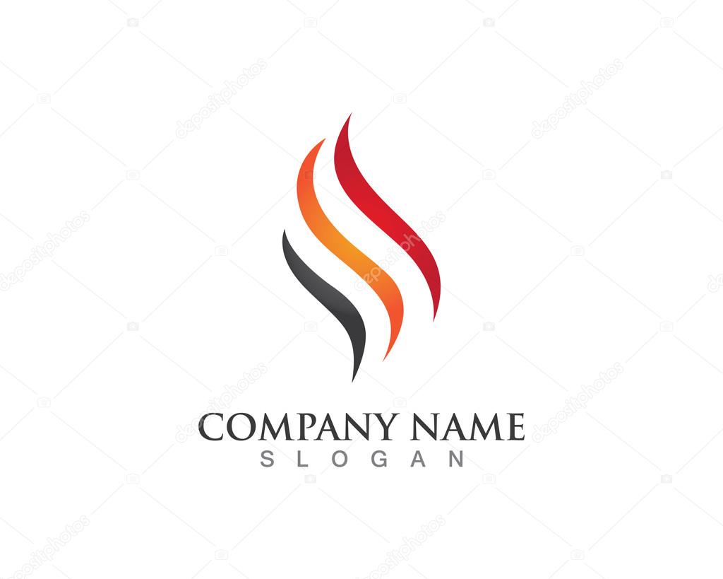 Fire flame Logo Template vector icon