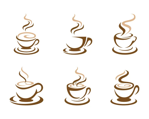 Шаблон логотипу піктограми кави — стоковий вектор