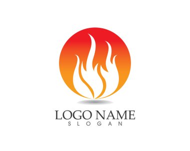Alev ve logo ve sembol yangın