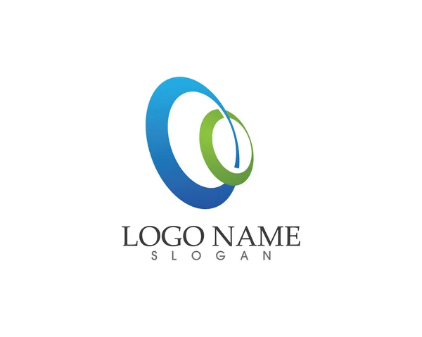 Cercle oo lettre logo et symbole — Image vectorielle